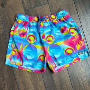 Saxx Multicolor Bright Beachy Pull-On Drawstring Shorts Large